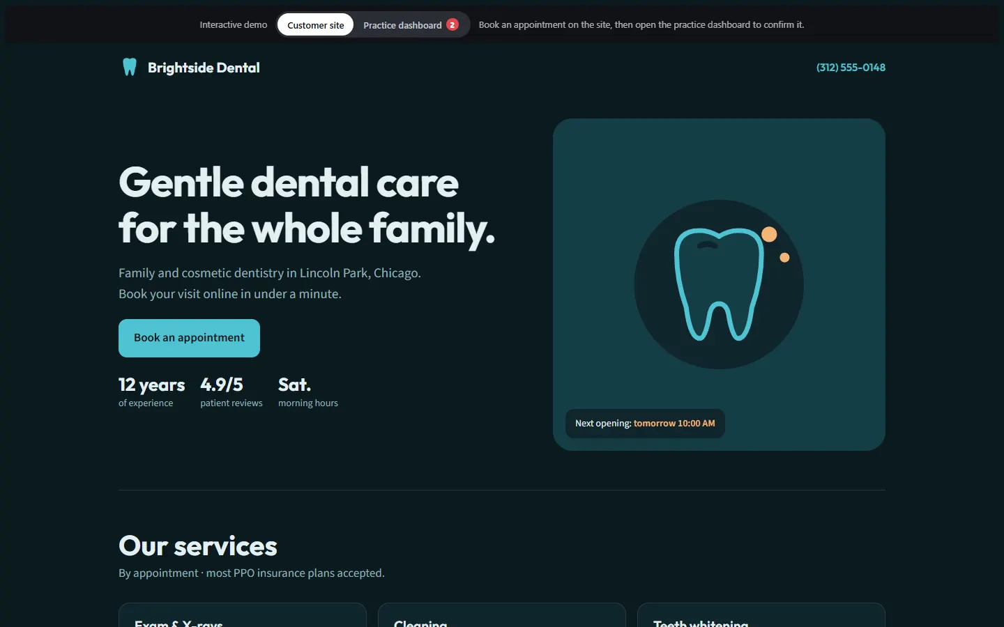 Brightside Dental — version ordinateur