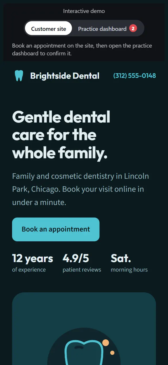 Brightside Dental — version mobile