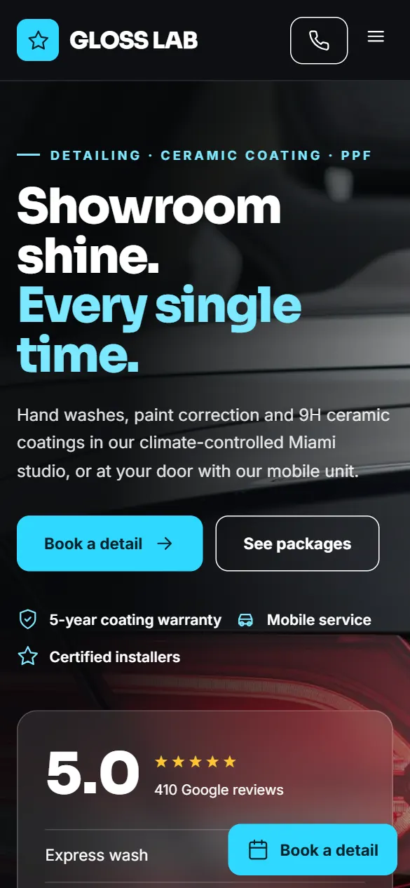 Gloss Lab — version mobile
