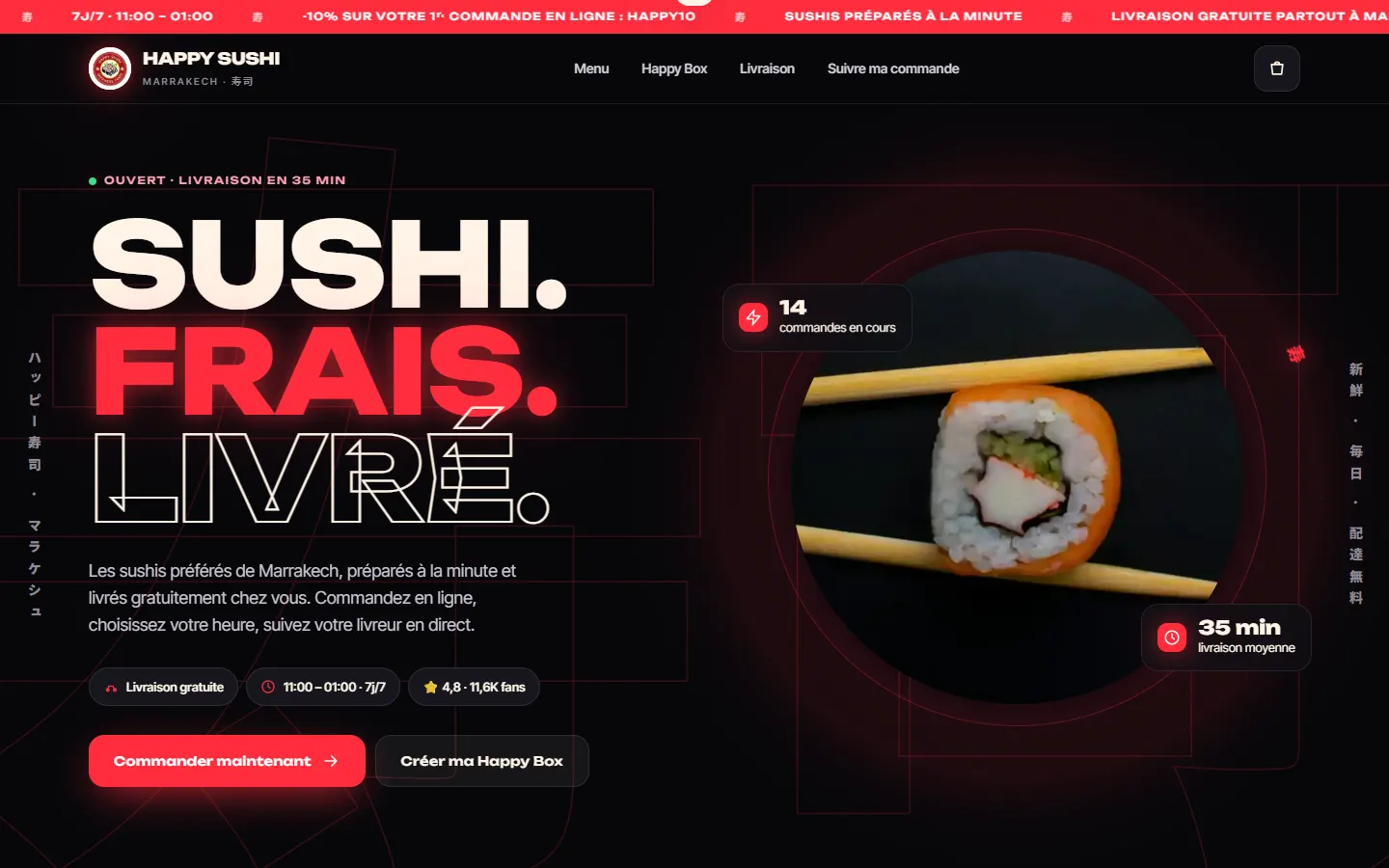 Happy Sushi — version ordinateur