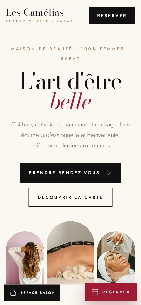 Les Camélias — version mobile