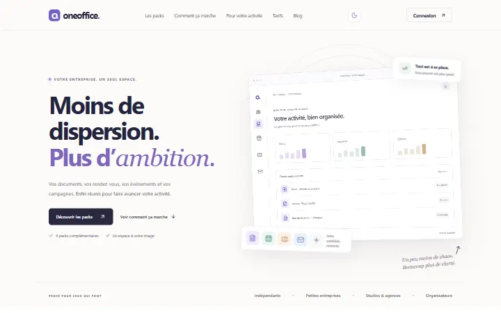 OneOffice — Logiciel SaaS tout-en-un