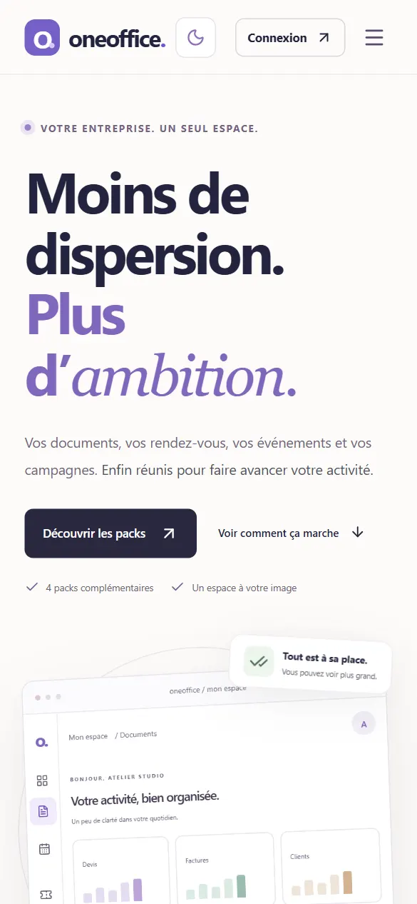 OneOffice — version mobile