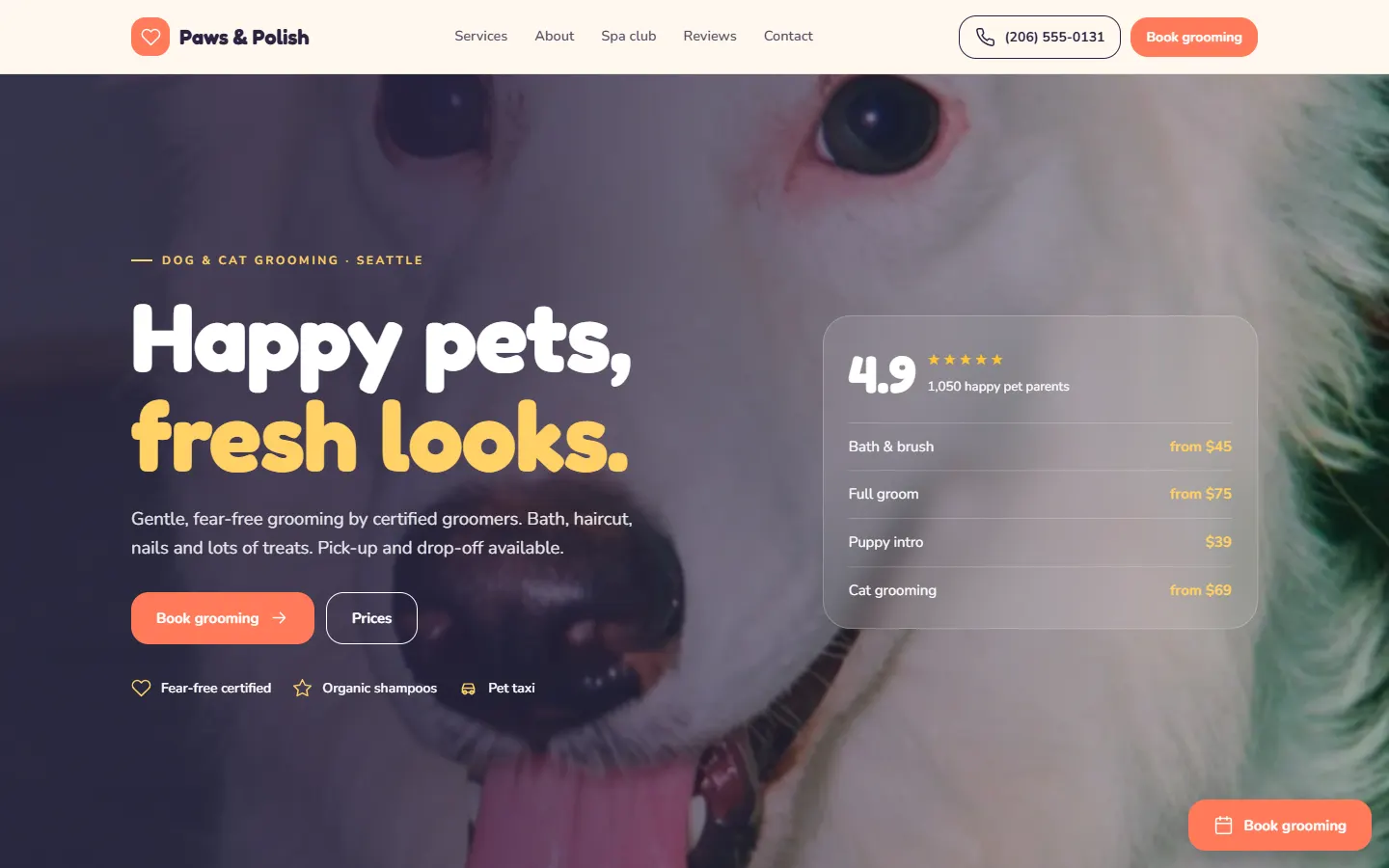 Paws & Polish — version ordinateur