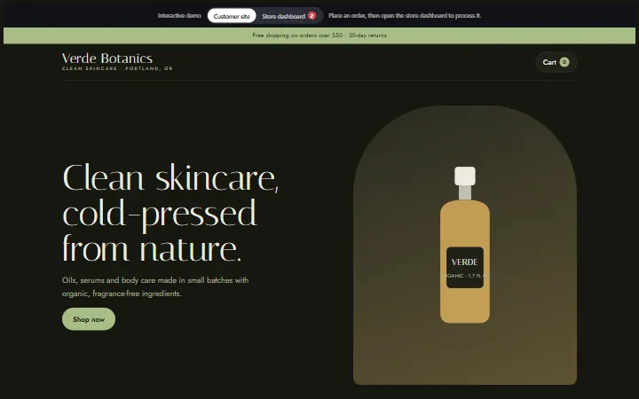 Verde Botanics — E-commerce cosmétique